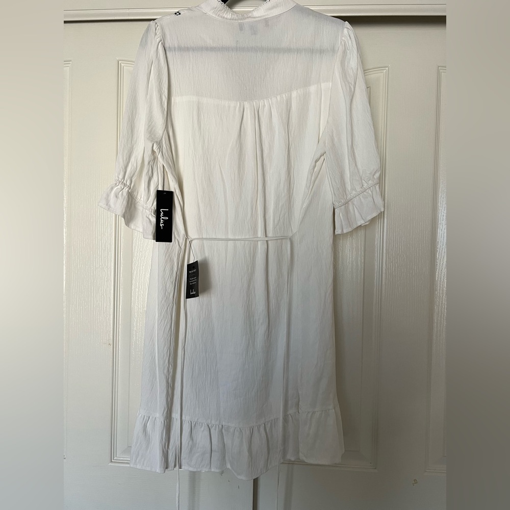 Mock Neck Ruffled Mini Dress - Picture 5 of 7